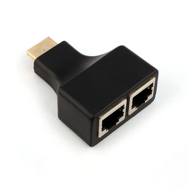 HDMI к двойному порту RJ45 сетевой кабель удлинитель через Cat 5e/6 1080p |