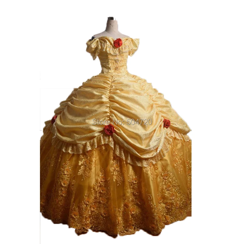 Специально! Желтый герцогиня королева Мари Антуанетта период маскарадный театр