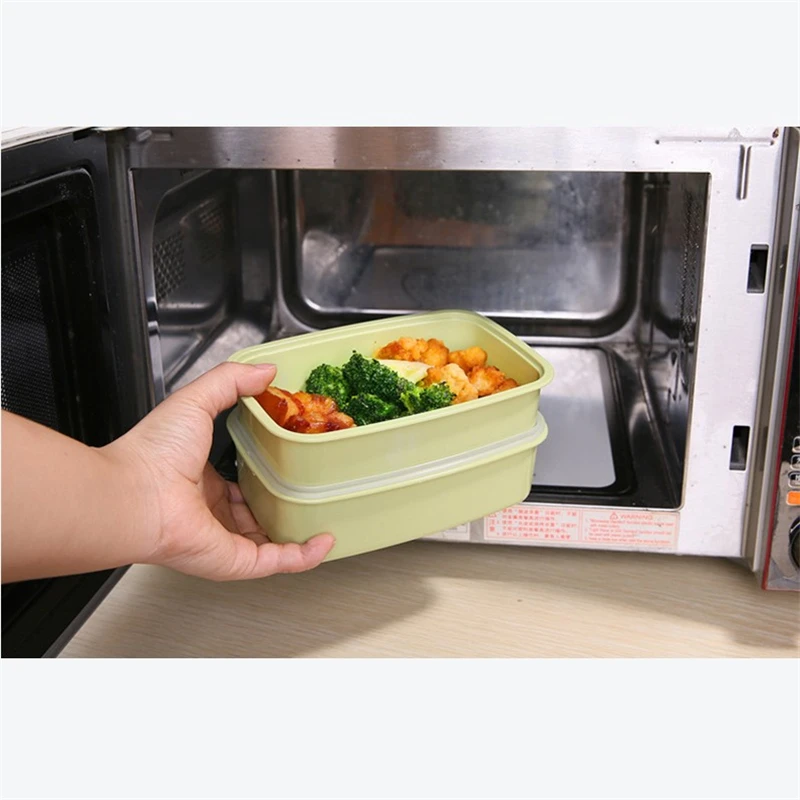 1200 мл здоровый материал коробки для обедов двойной слои Bento микроволновая печь