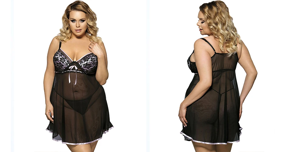 Comeondear, Женское ночное платье, одежда для сна, белье, Nuisette Camisones De Dormir Sexi Babydoll, Цветочная вышивка размера плюс, ночная рубашка
