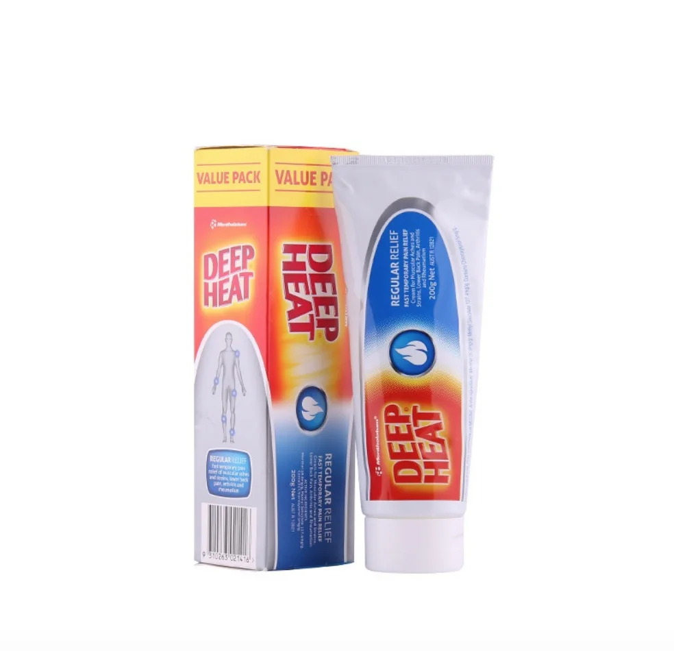 

Australia DeepHeat Pain relief muscular aches strains lower back pain arthritis rheumatism Pain Relief Cream Massage Gel