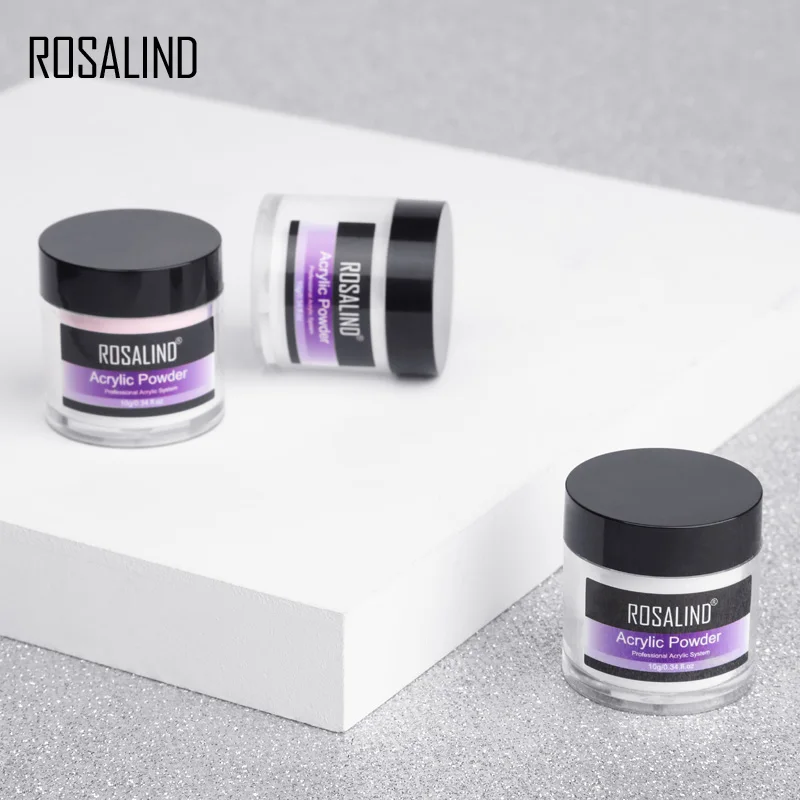 ROSALIND акриловый порошок прозрачный арт для ногтей советы строитель маникюр 10 г