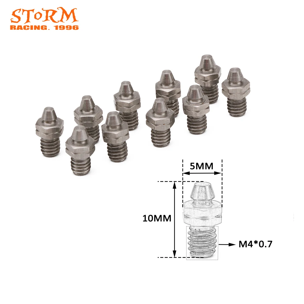 

10 шт., колышки-гвозди M4 * 0,7 для мотоцикла