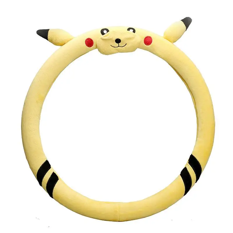 Pikachu Универсальный чехол на руль с изображением животных из мультфильмов, автомобильные аксессуары, 14 цветов - Название цвета: Pikachu