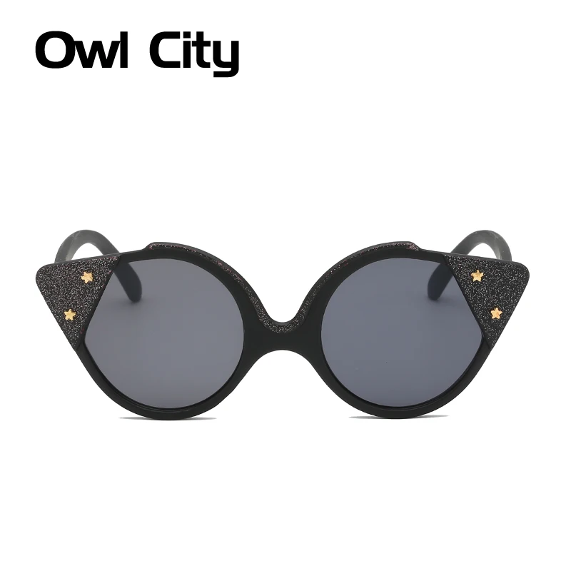 Женские солнцезащитные очки кошачий глаз Owl круглые винтажные в стиле ретро