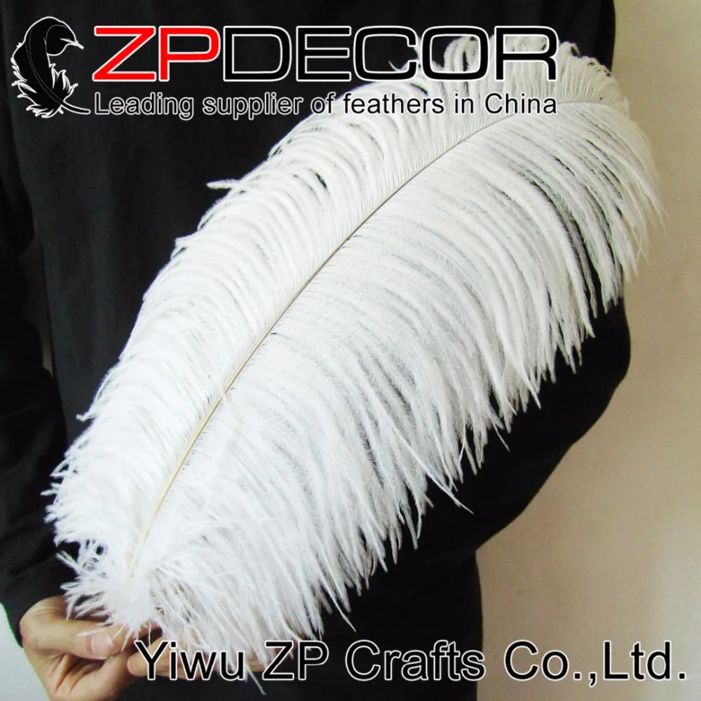 Фабрика ZPDECOR длина 45 50 см (18 20) белый цвет шт./лот высокое качество страусиные перья