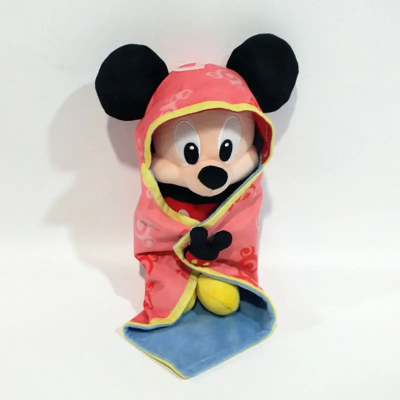 28 см Микки Минни детские плюшевые пеленки с одеялом ToyCute мягкие животные детские игрушки куклы дети Gif - Цвет: Mickey