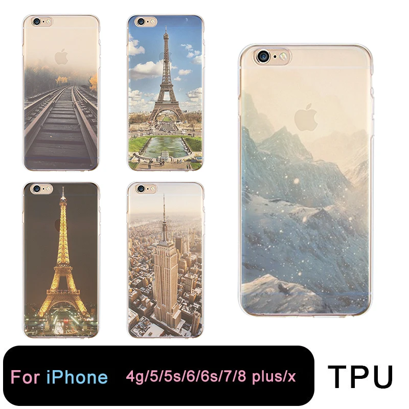 ТПУ прозрачный градиентный телефонный чехол для iPhone 6 6s 7 8 plus x Забавный Череп