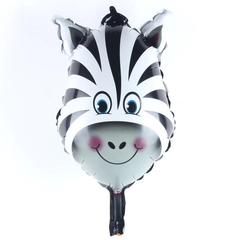 mini Zebra 18 дюймов животное воздушный шарик из алюминиевой фольги шар цыпленок/собака/лиса/Бегемот/шар в форме дельфина Дети День Рождения Декор Детская игрушка для душа поставка - Цвет: mini Zebra
