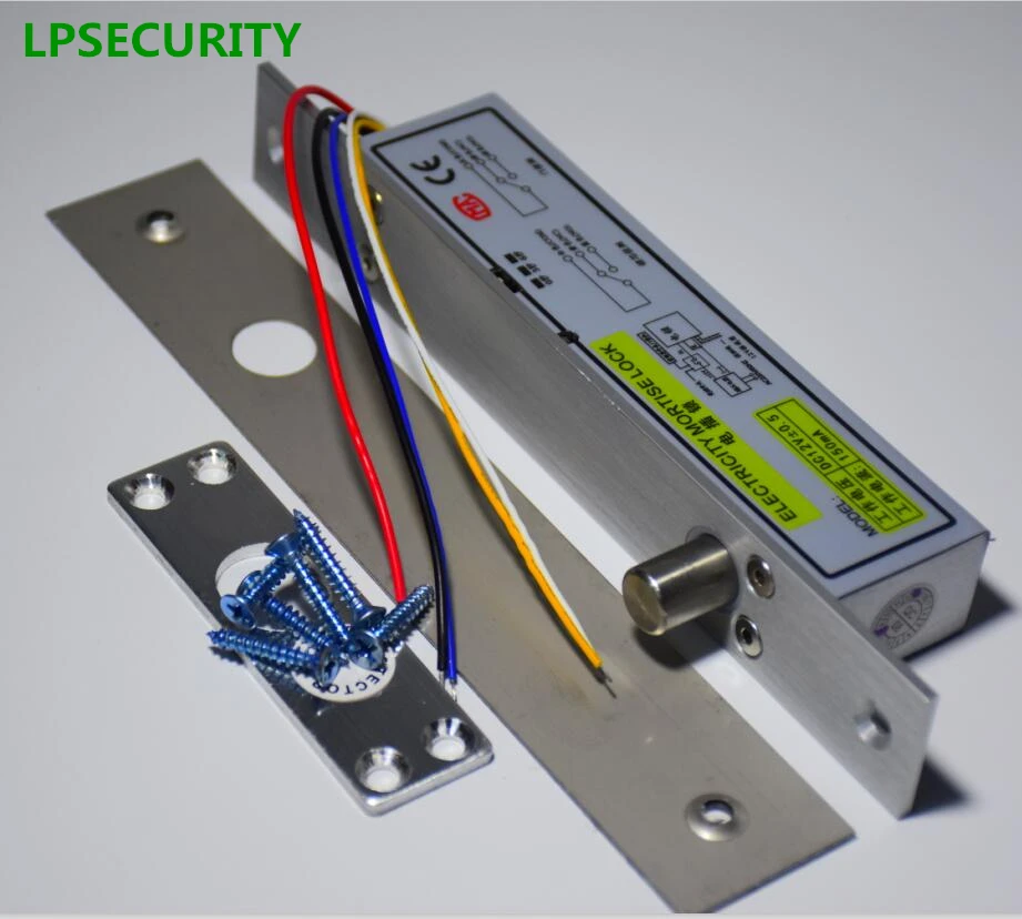 LPSECURITY Незащищенный 12В Deadbolt Электрический заглушка узкий дверной замок системы