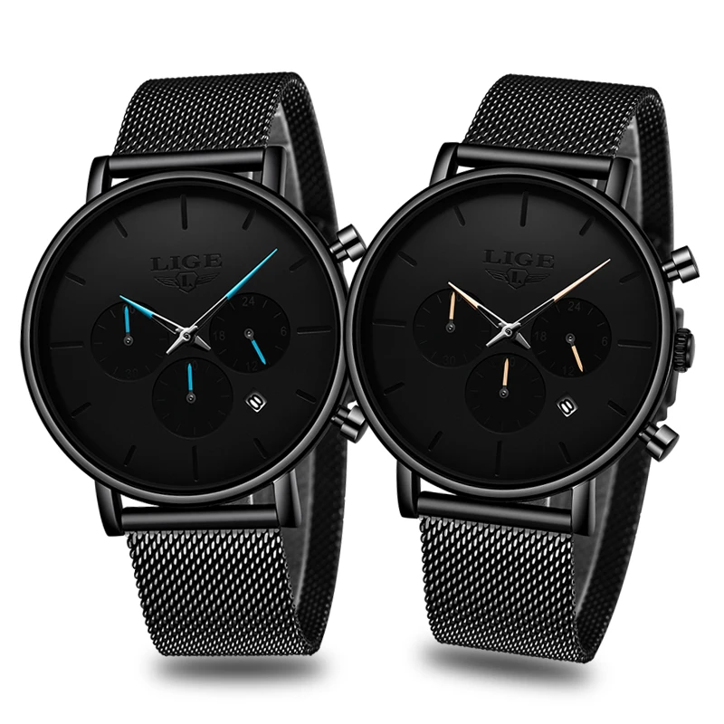 

LIGE 2019 New Mens Fashion Watches Top Brand Luxury Chronograph Waterproof Date Wrist Watch Casual Quartz Clock reloj hombre+Box