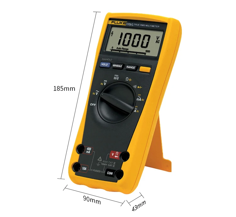 Fluke 175 175C True RMS цифровой мультиметр напряжение Ом Емкость Частота Температура Тестер