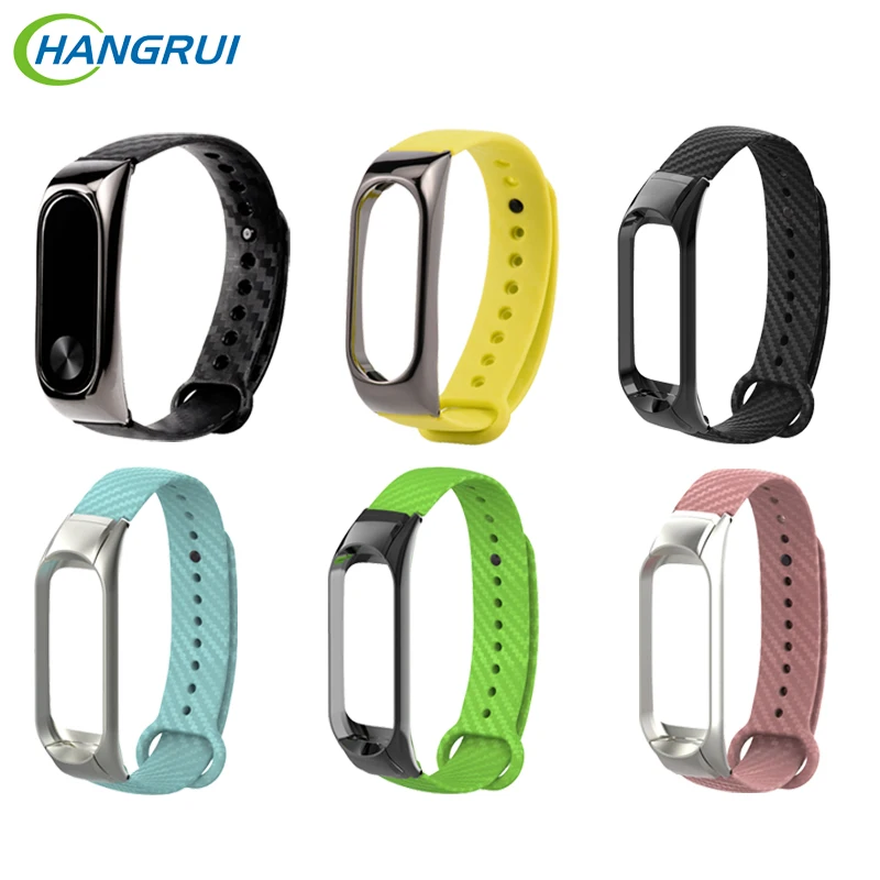 Новинка, ремешок mi Band 3 из углеродного волокна для Xiaomi mi Band 3, цветной браслет mi Band 2, ремешок для mi Band 2, смарт-Аксессуары