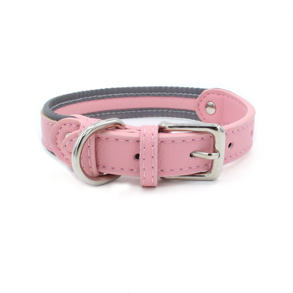 Ошейник для домашних животных кожаный Светоотражающий ошейник маленьких и