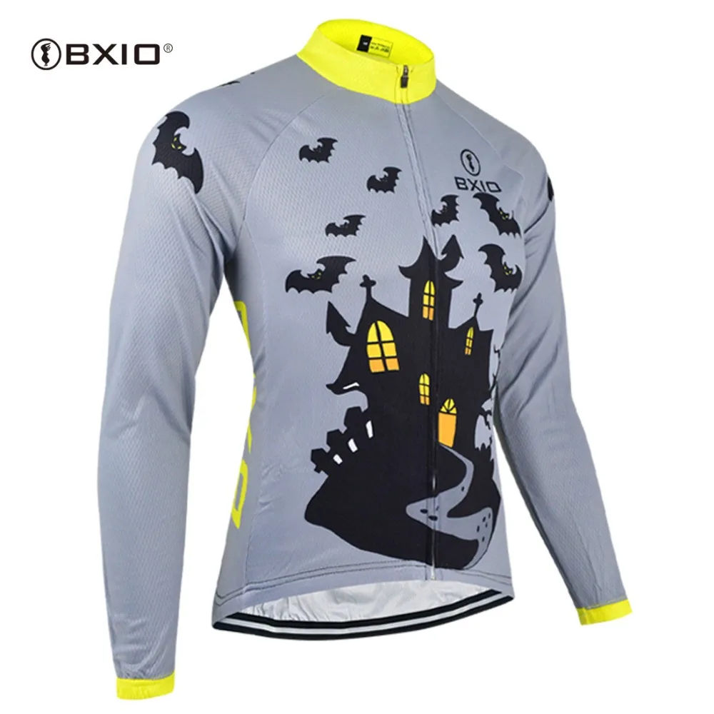 BXIO Новое поступление мужская велосипедная флисовая футболка с длинным рукавом