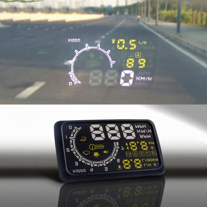 NEW OBD2 II HUD Heads up Car Display 5.5 Inch Screen Hud Projector Speedometer Windshield Obd2 | Автомобили и мотоциклы