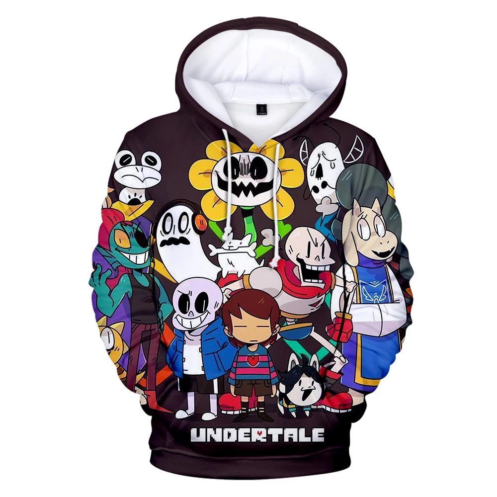 Лидер продаж толстовки с капюшоном и 3D принтом Game Undertale для мальчиков девочек