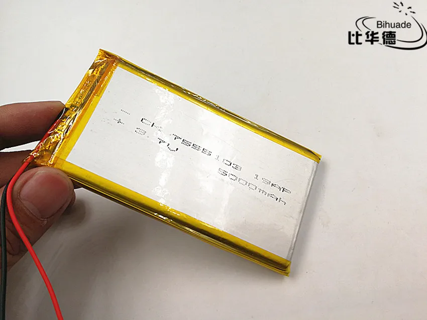 7555103 3.7V 5000mAh Polymer Lithium Li-Po Rechargeable Battery For GPS | Электроника