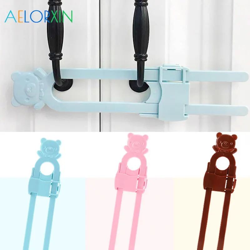 Cerradura de gabinete en forma de U para ni&ntilde;os, protecci&oacute;n de seguridad para beb&eacute;s, armario para ni&ntilde;os, productos de seguridad para beb&eacute;s, cerradura de gabinete-0