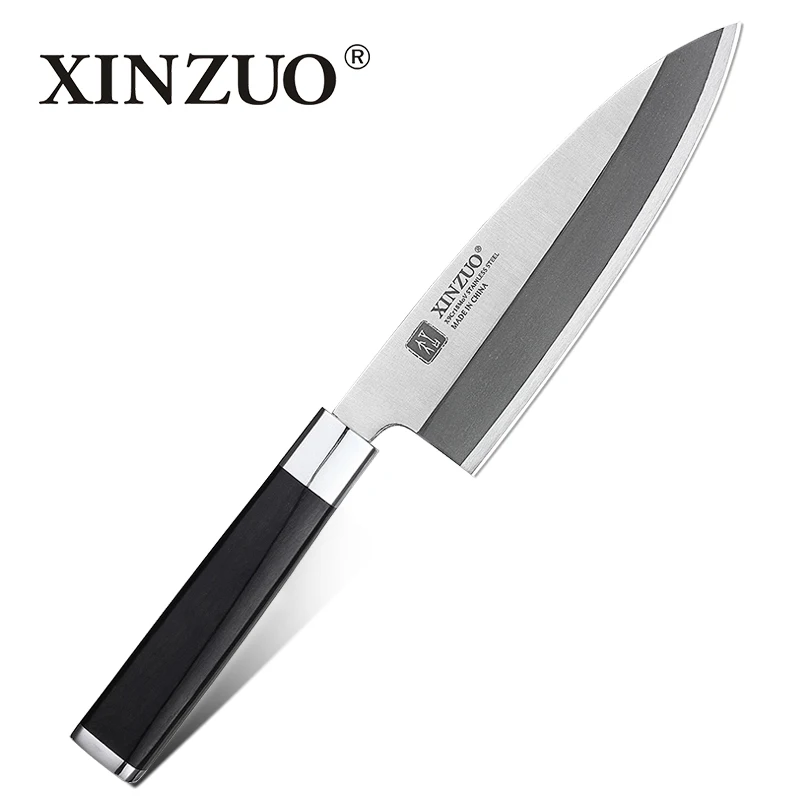 XINZUO 180 мм нож Деба Высокоуглеродистый X9Cr18MoV кухонный нож из нержавеющей стали японский нож для суши сашими эргономичная ручка из черного дерева