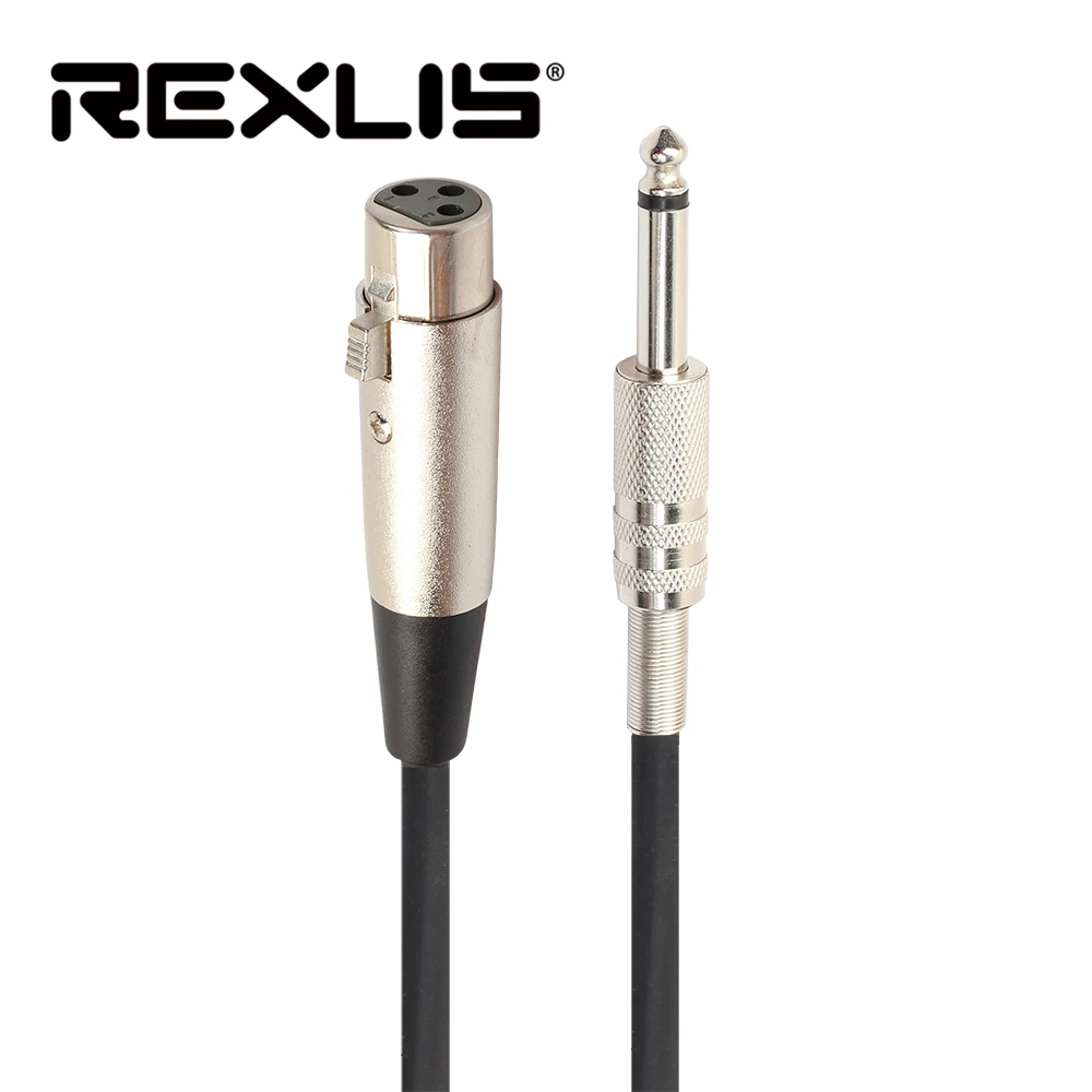 REXLIS XLR 3-контактный Женский до 1/4 &quotмоно экранированный микрофонный Mic кабель |