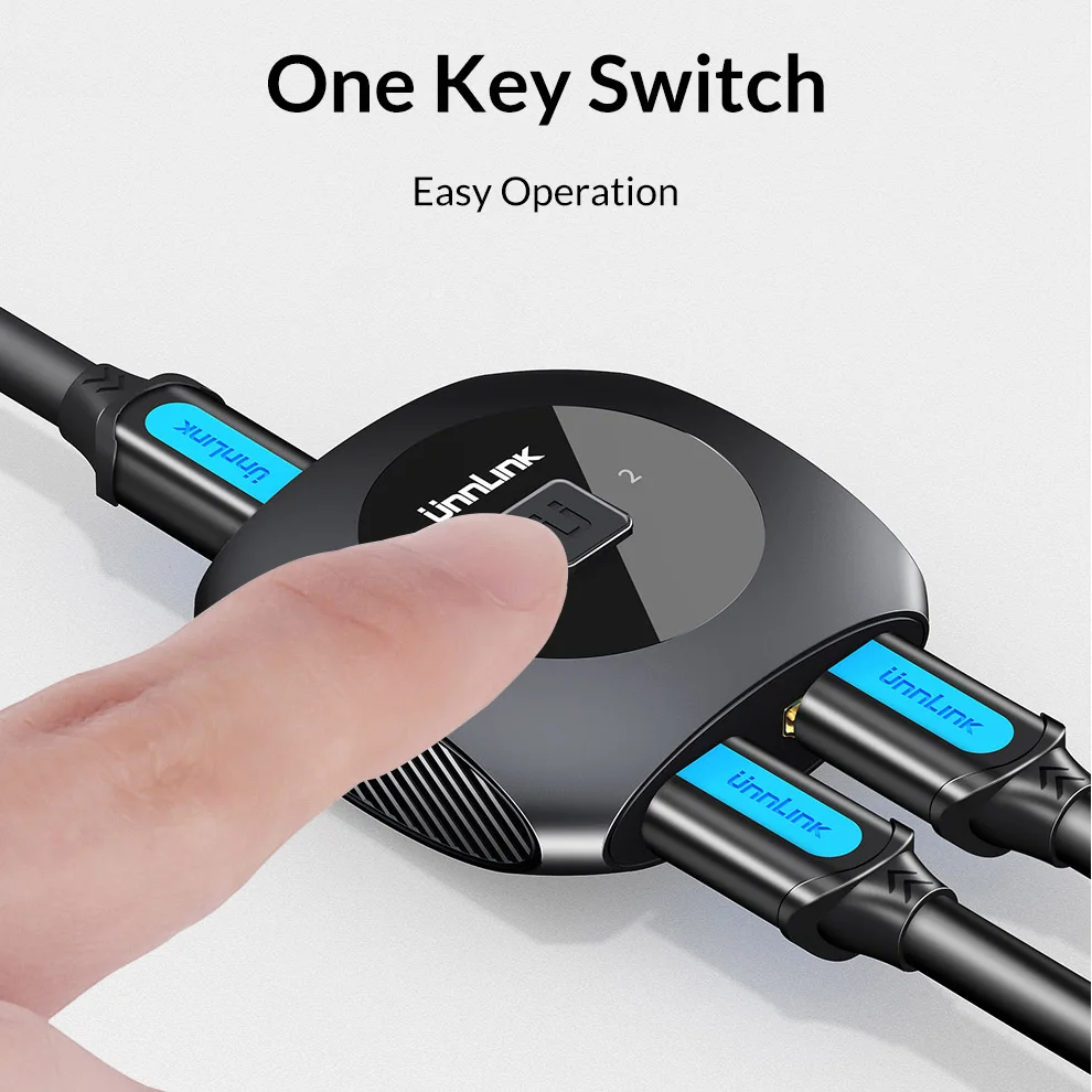Unnlink HDMI совместимый сплиттер переключатель UHD 4K 30 Гц 1x 2/2x1 двухсторонний для xiaomi Mi