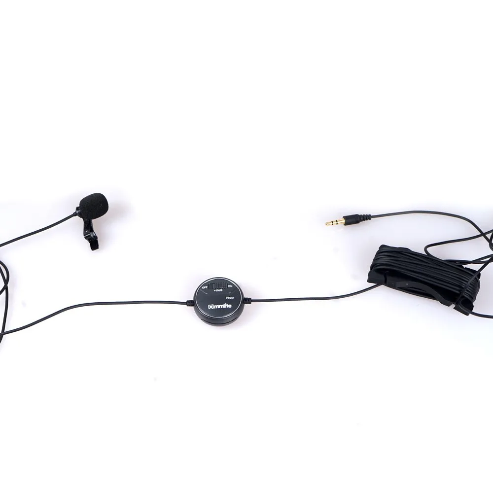 Commlite CVM-V03CP CoMica dB Adjusting Lavalier Microphone Clip-on Omnidirectional Condenser Mic for Camera Camcorder Smartphone |