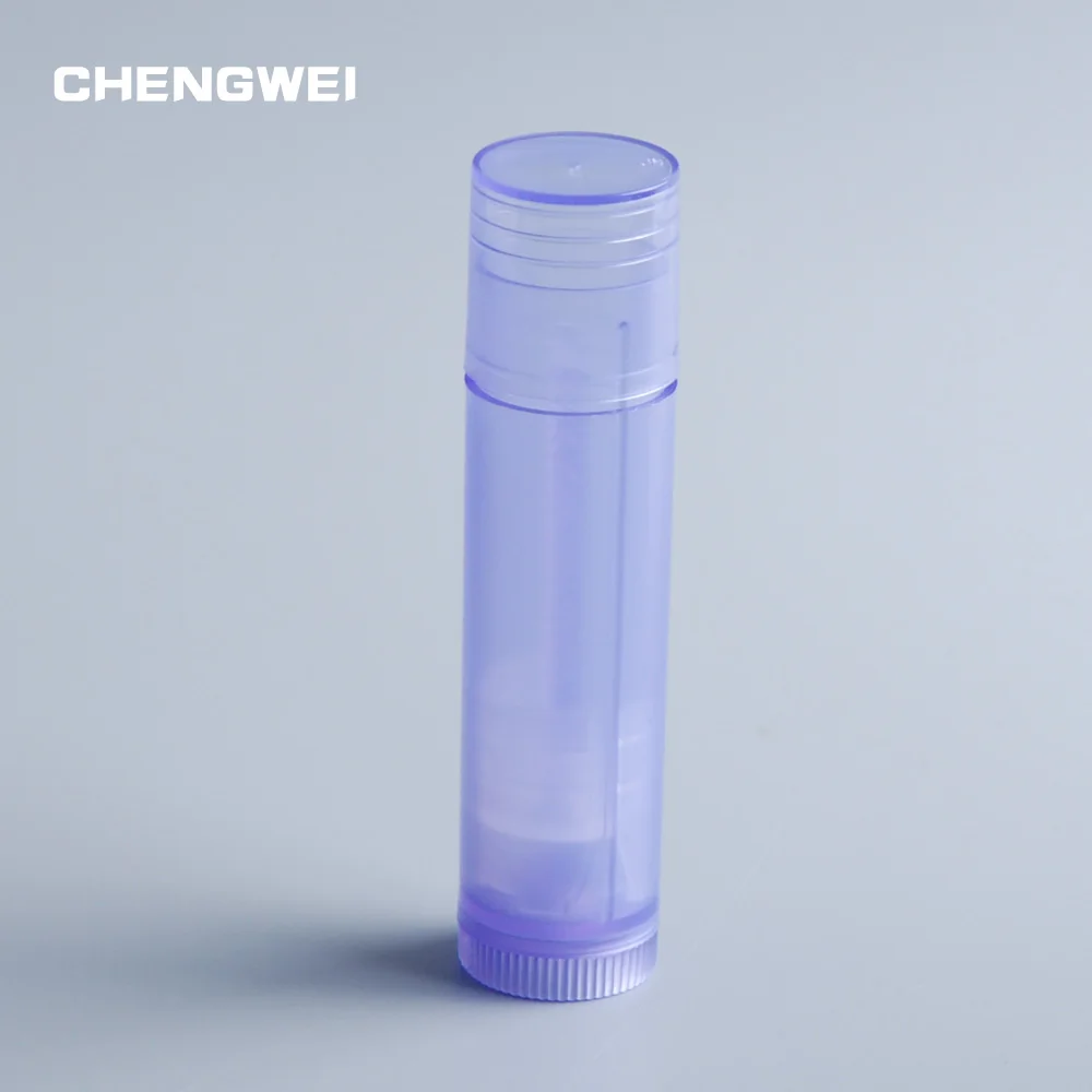 CHENGWEI 5 мл пустая бутылка для губной помады DIY Пластиковый косметический контейнер губная помада блеск для губ трубка+ колпачки портативный инструмент для макияжа 10 шт - Цвет: Purple