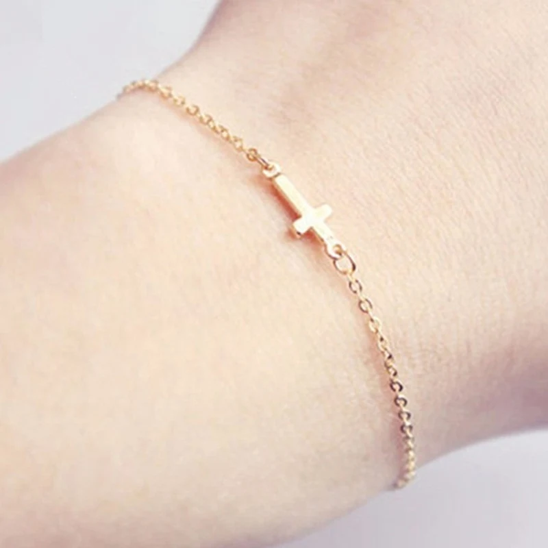 Fashion Bracelet Simple Tiny Small Cross Cool Faith Christian Bracelets | Украшения и аксессуары