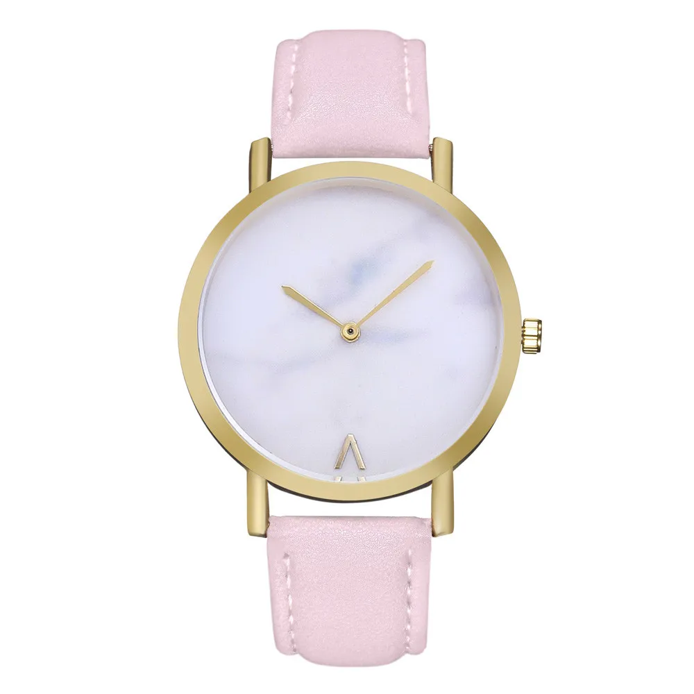 Новинка 2019 Модные женские кожаные повседневные часы Роскошные Аналоговые