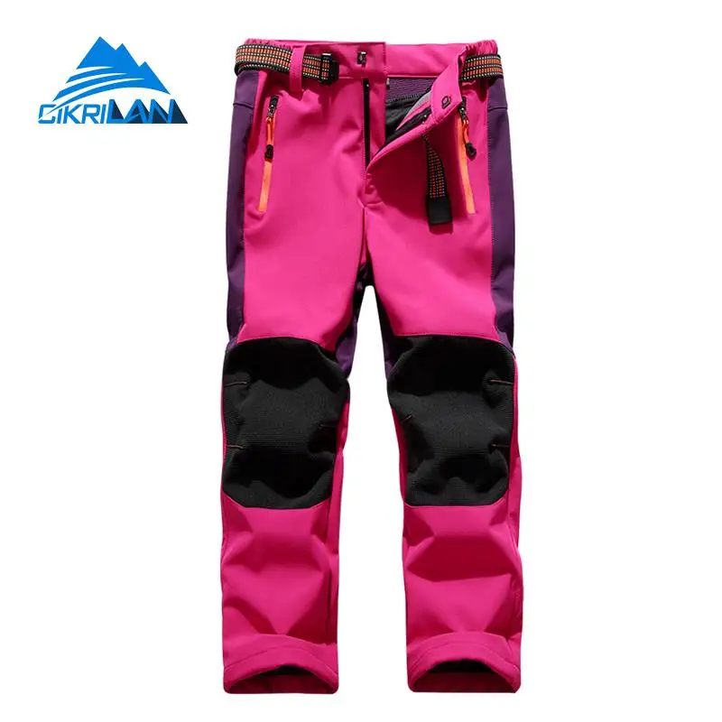 Детские Зимние непромокаемые штаны Windstopper для отдыха треккинга кемпинга мягкие