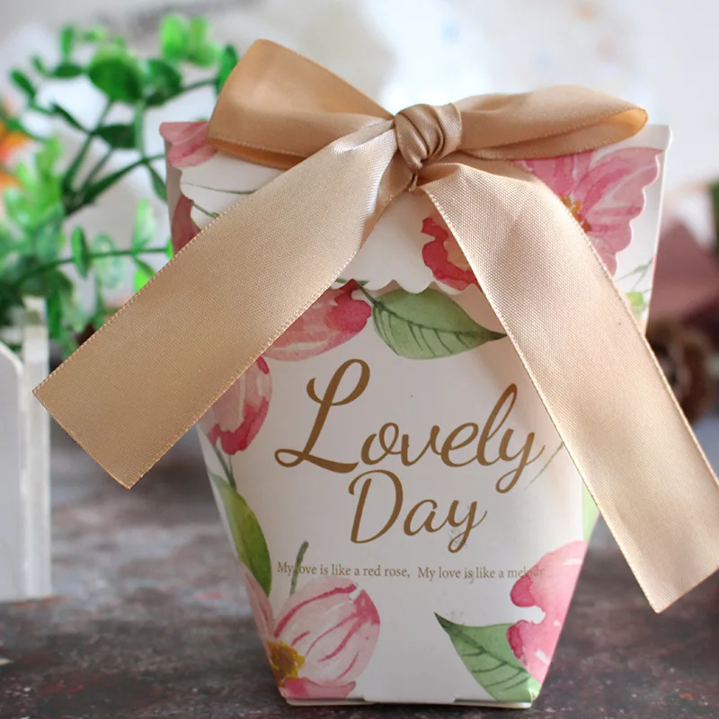 10 шт. Милая подарочная коробка в европейском стиле маленький бумажный пакет для