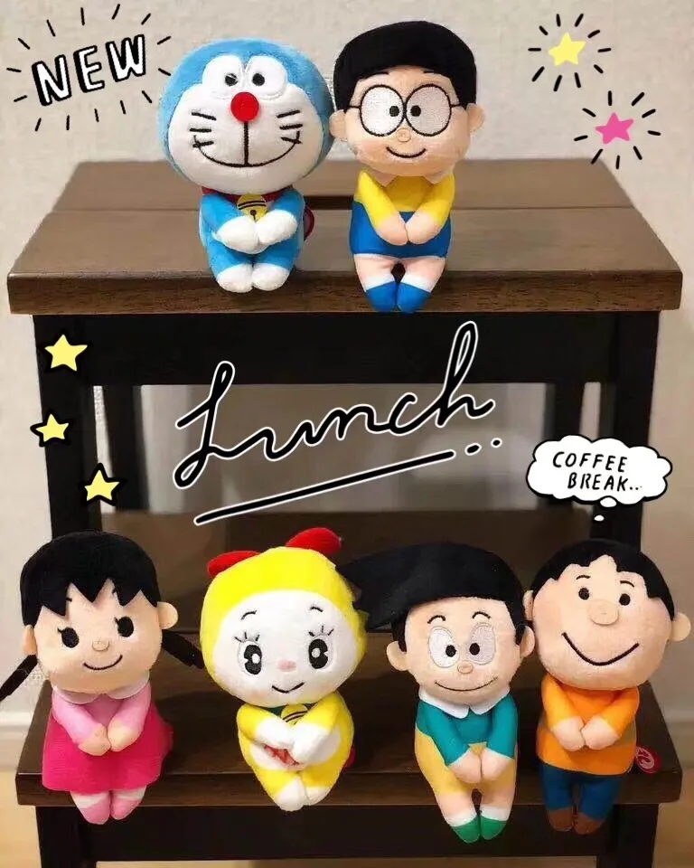 12 см/24 см мультфильм тонких листов Kawai Doraemon/Nobita/Shizuka/Suneo/Семья воспоминание из