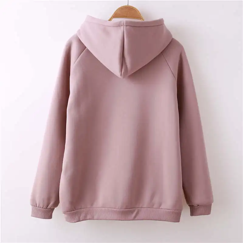 New Fashion Corduroy Long sleeves Letter Harajuku Print Girl yellow Pullovers Tops O-neck Woman Hoodies Sweatshirts Coat | Женская