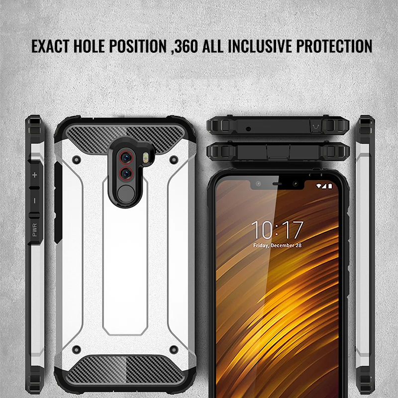 Luxury Rugged Cover For Xiaomi Pocophone F1 Poco Anti Knock Phone Case Hybrid Hard Tough Dual Layer Armor Shockproof |