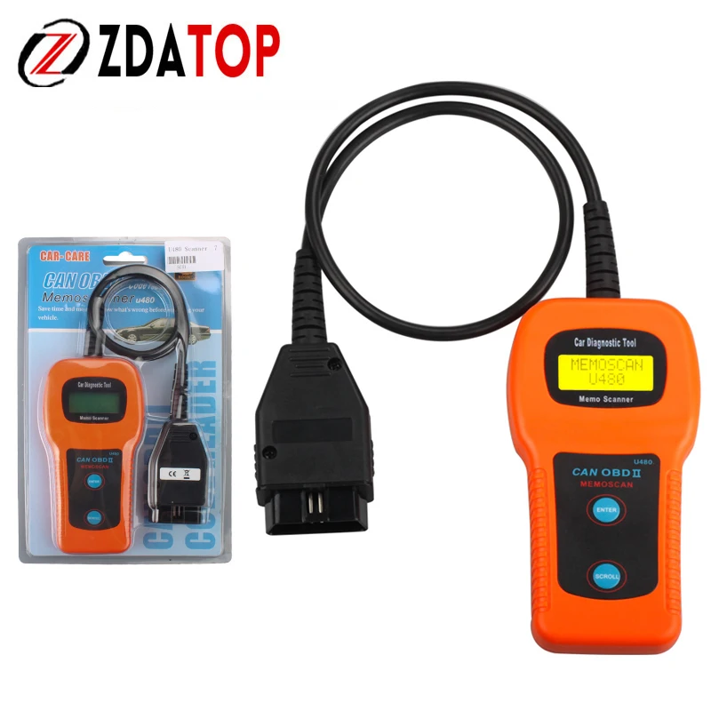 Профессиональный считыватель кодов ошибок U480 OBDII CAN BUS/считыватель двигателя