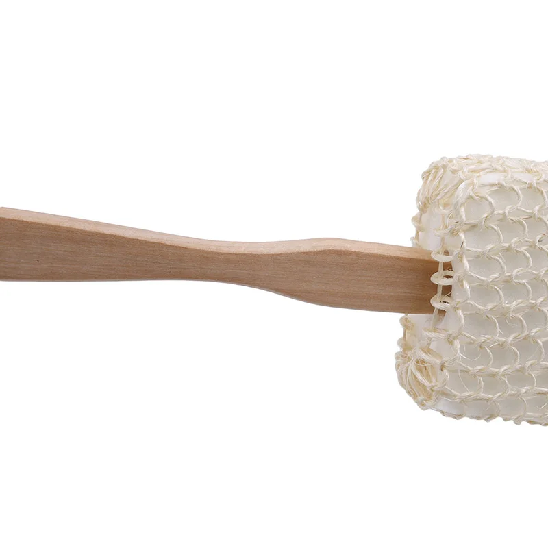 1 шт. натуральная сизаль с длинной ручкой отшелушивающая щетка для ванны