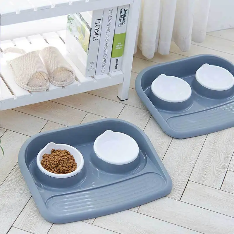 Новая 2 шт./компл. Pet двойная собачья миска для кормления домашних животных подача