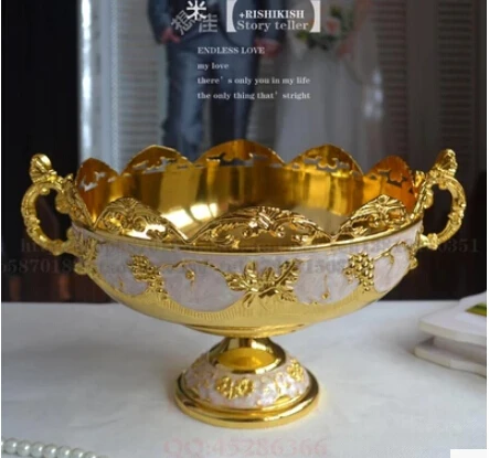 Fashion quality alloy luxury fashion home ktv fruit plate decoration candy dish European style storage tray SG017 | Дом и сад