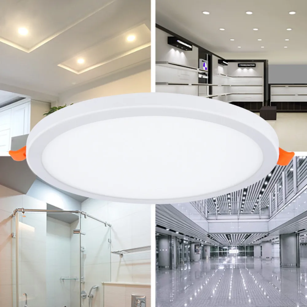 Светодиодный панельный светильник 6 Вт 8 15 20 круглый светодиодный потолочный