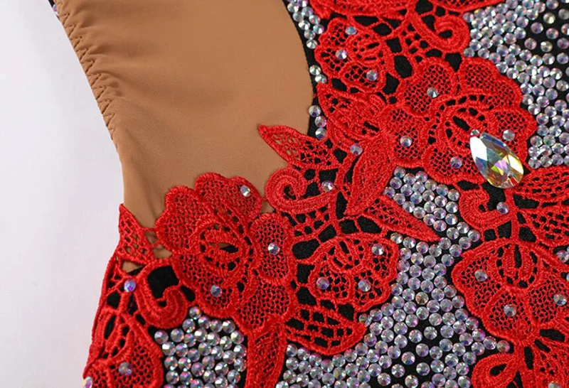 Standard Ballroom Dresses Women Long Sleeve Black Waltz Dancing Skirt High Quality Ballroom Competition Dance Dress