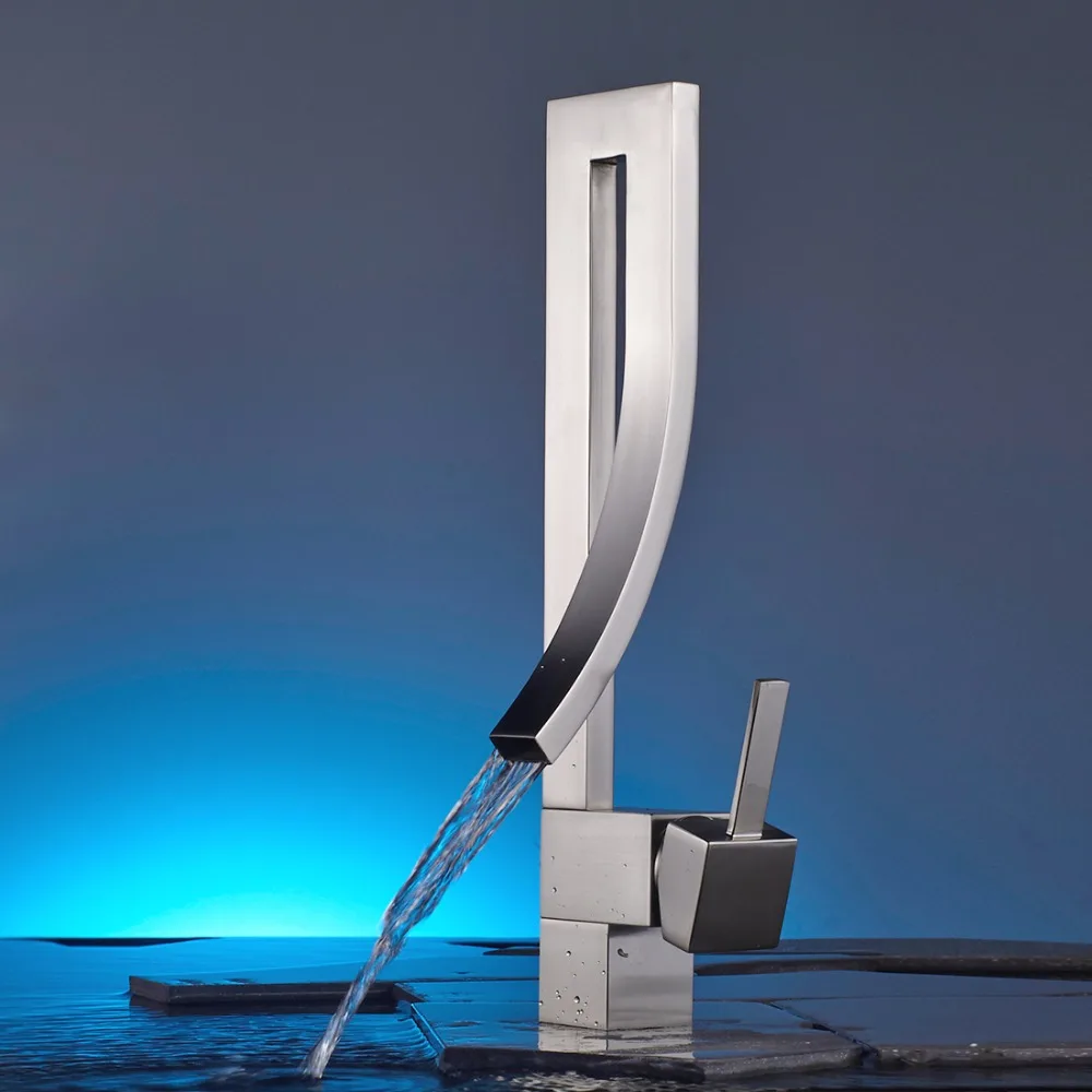 FLG Европейский кухонный кран смеситель для кухни на палубе хромированный