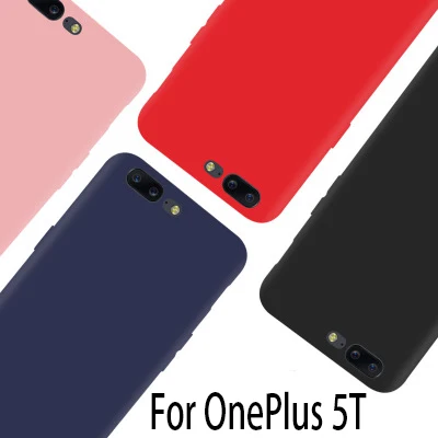 Для oneplus 5 T чехол мягкий силиконовый карамельный цвет матовая кожа защитная