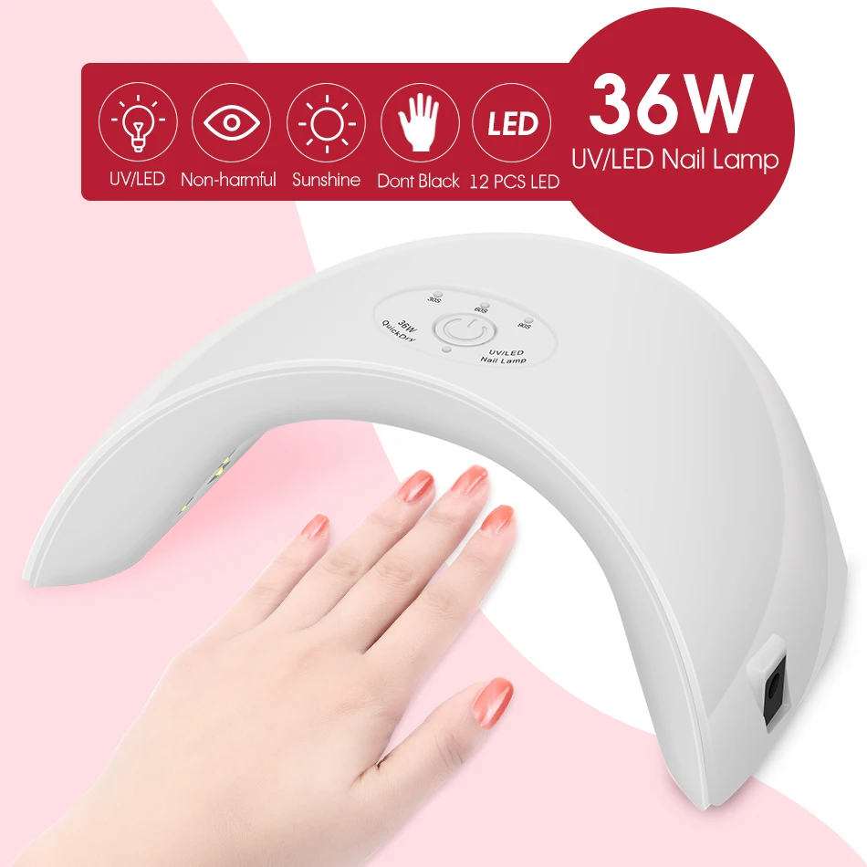 Новый Nail лампа для маникюра 36 W Сушилка ногтей УФ-светодиодная фотополимеризации