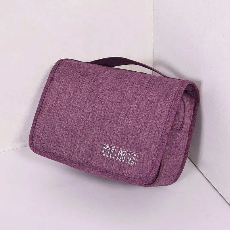 purple 2 Модные женские дорожные нейлоновые водонепроницаемые косметички, косметички, косметички для макияжа, органайзер для ванной комнаты, Портативная сумка для мытья банных крючков - Цвет: purple 2