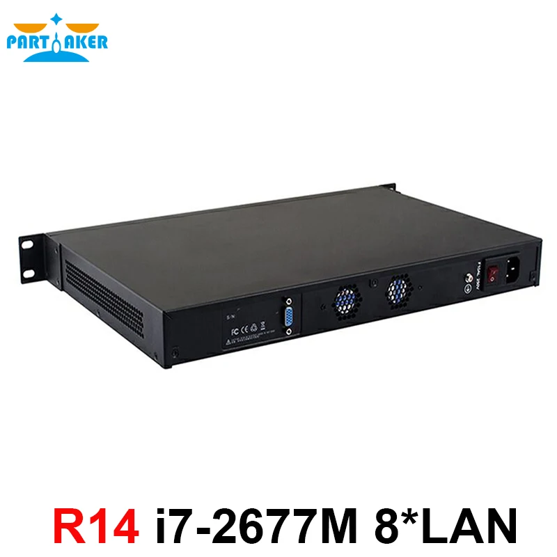 Межсетевой экран 8 LAN 82574L Gigabit Ethernet брандмауэр приложения 1U VPN межсетевой Intel i7 2677M