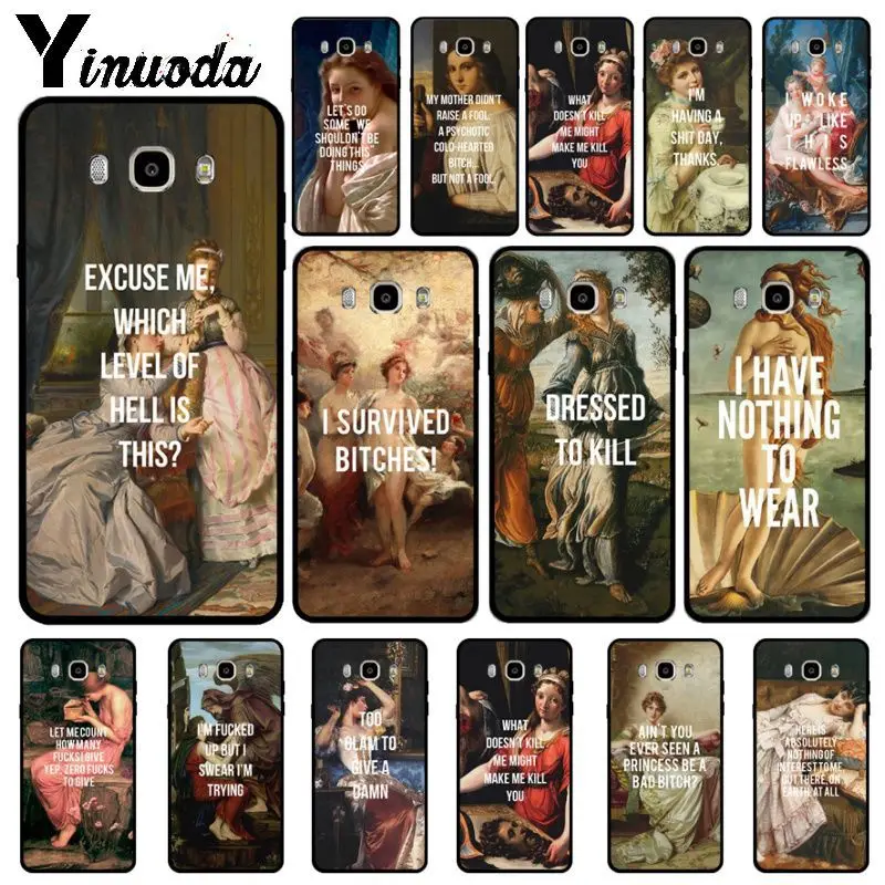 Yinuoda классический арт мемы картина с цитатами чехол для телефона Fundas Samsung Galaxy j6plus j7prime j8 j2prime j4plus 2018