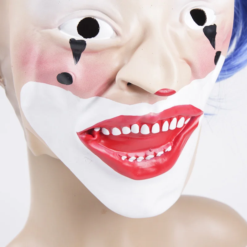 Scary Clown Mask Full Face Red Mouth Cosplay Horror Masquerade Adult Ghost Halloween Props Costumes Fancy Dress Party MJ996 | Дом и сад
