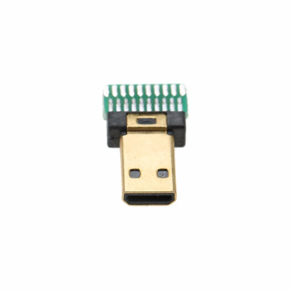 JCD Позолоченный разъем HDMI типа D штекер Micro совместимый с печатной