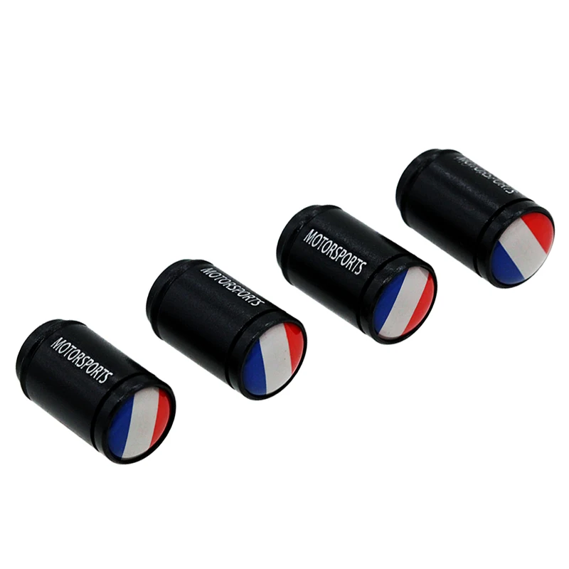 

HAUSNN 4Pcs/Set for Peugeot Citroen Opel Valve Caps Car Accessories Stem Covers Auto Styling France Flag Logo Sticker